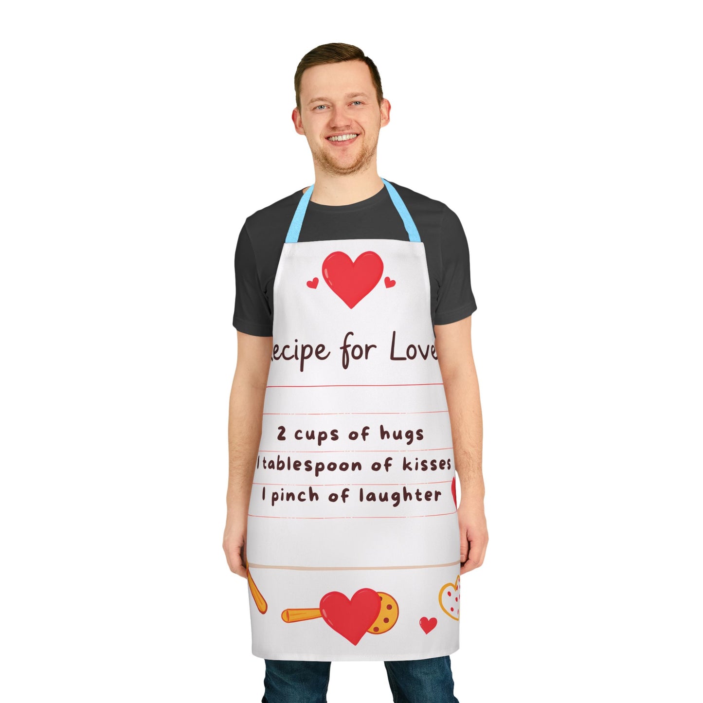 Recipe for Love Apron with 5-Color Straps - Cute Cooking Gift for Couples – Celebrate Valentine’s Day in Style