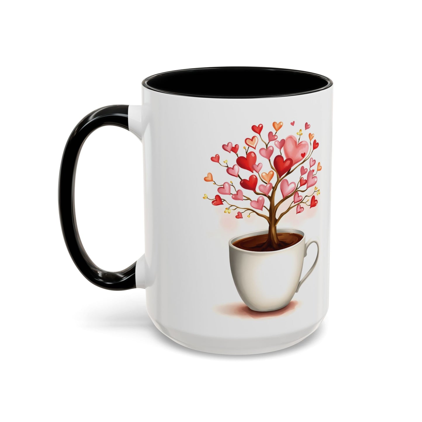 Heart Tree Ceramic Coffee Mug - Romantic Gift for Valentine’s Day & Love Celebrations in 8 Vibrant Colors