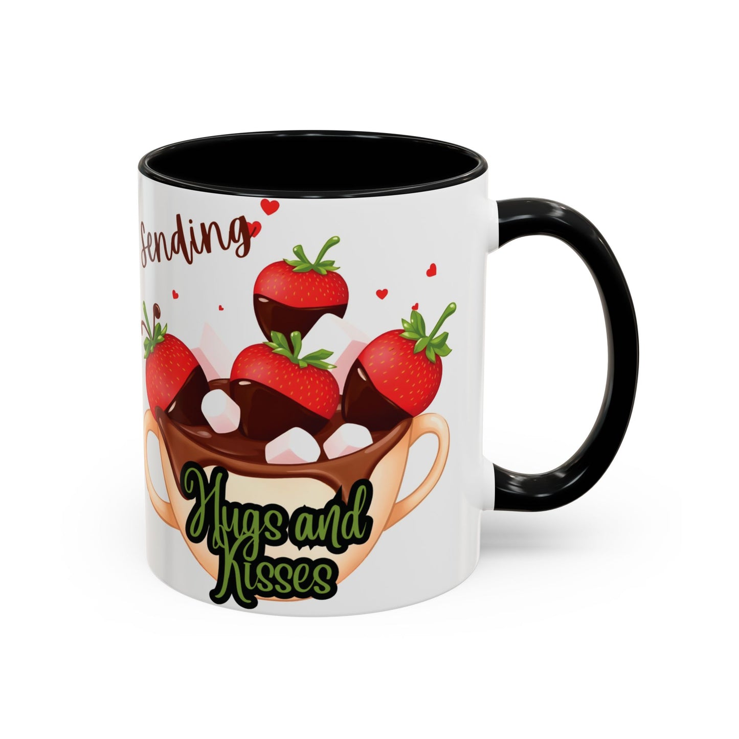 Sending Hugs and Kisses Coffee Mug - Cute Valentine’s Day Gift for Coffee Lovers - 8 Color Options