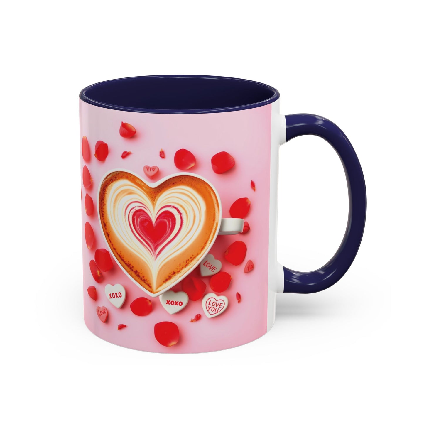 Romantic Accent Coffee Mug - Perfect Gift for Valentine's Day - 8 Color Options