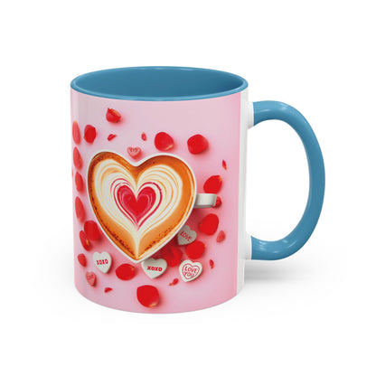 Romantic Accent Coffee Mug - Perfect Gift for Valentine's Day - 8 Color Options