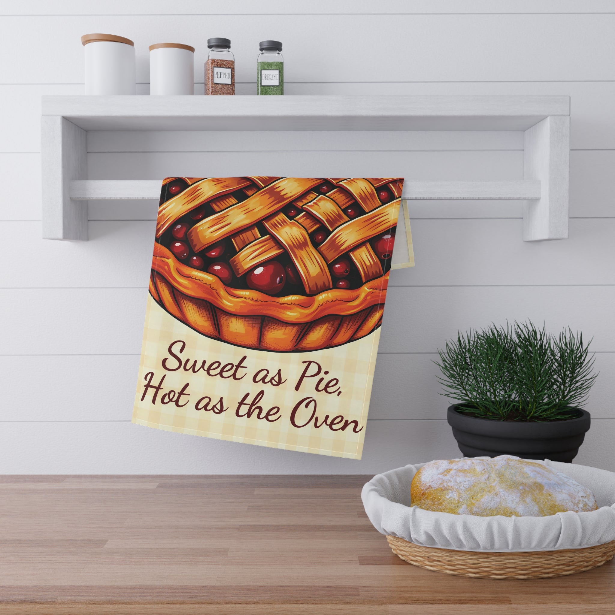 Sweet as Pie Kitchen Tea Towels - Perfect for Baking Enthusiasts - Vintage Pie Print in 625 DPI