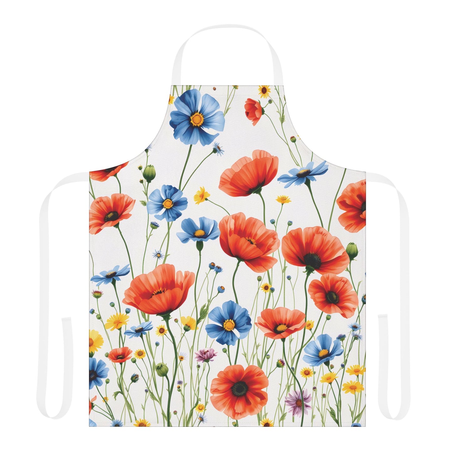 Vibrant Wildflower Meadow Apron with Choice of 5 Straps