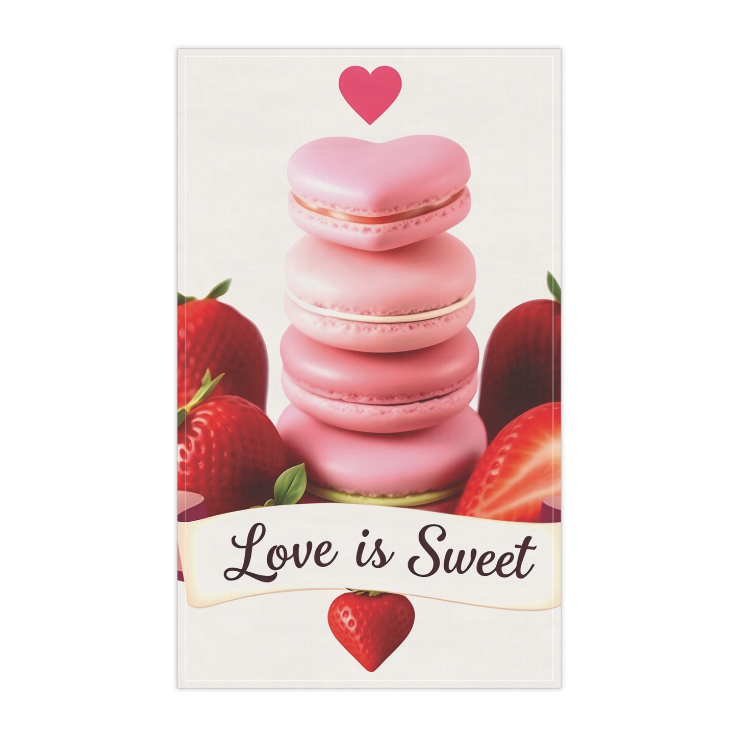 Love is Sweet Tea Towel - Cute Kitchen Decor for Baking Lovers - A Sweet Touch for Your Kitchen