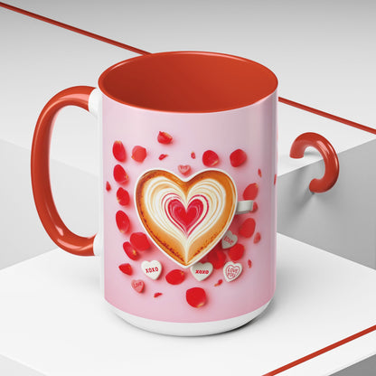 Romantic Accent Coffee Mug - Perfect Gift for Valentine's Day - 8 Color Options