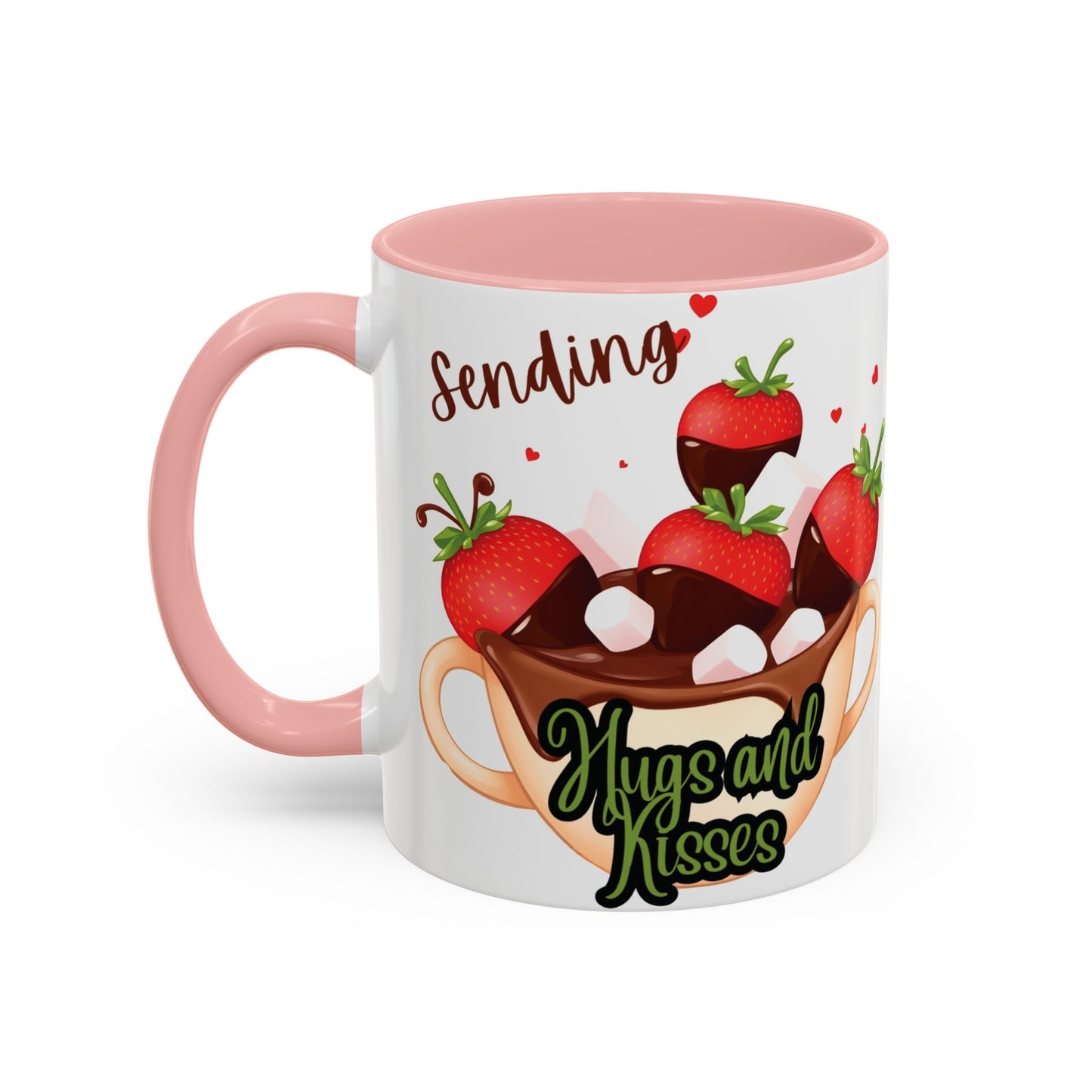 Sending Hugs and Kisses Coffee Mug - Cute Valentine’s Day Gift for Coffee Lovers - 8 Color Options