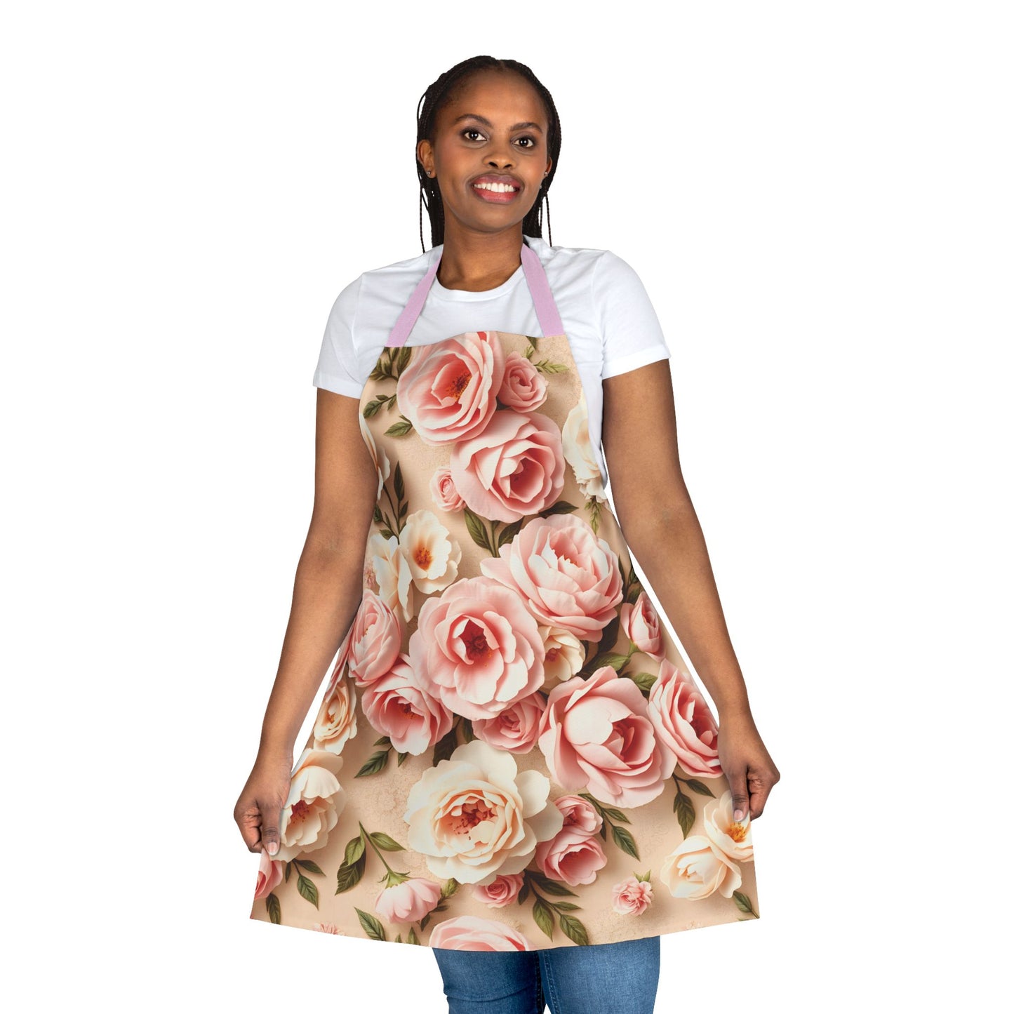 Timeless Elegance Apron with Classic Floral Charm