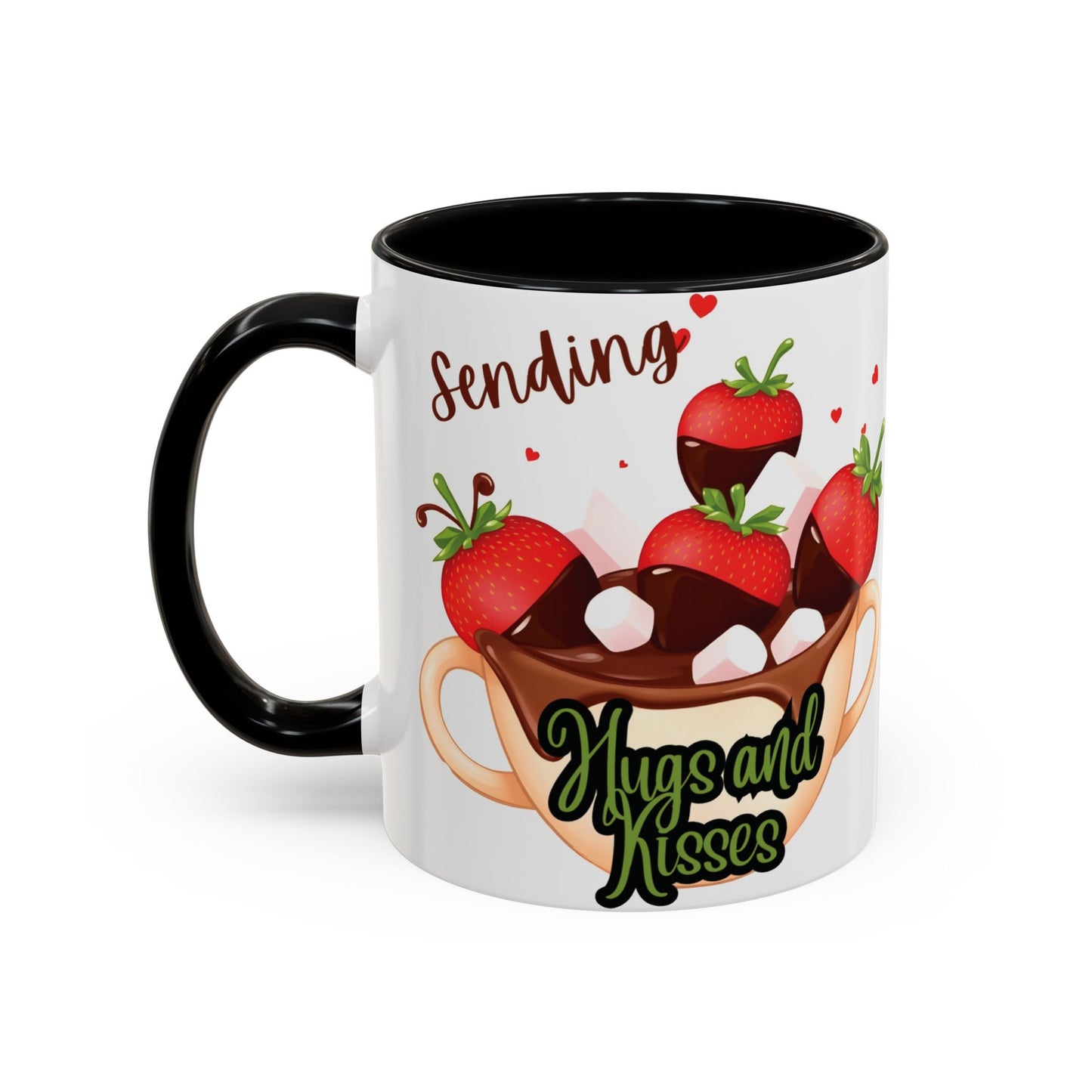 Sending Hugs and Kisses Coffee Mug - Cute Valentine’s Day Gift for Coffee Lovers - 8 Color Options