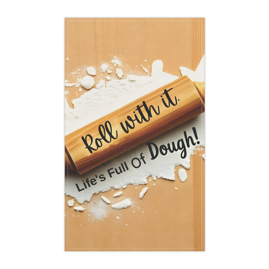 Roll with It Tea Towel | Rustic Rolling Pin Design in 625 DPI