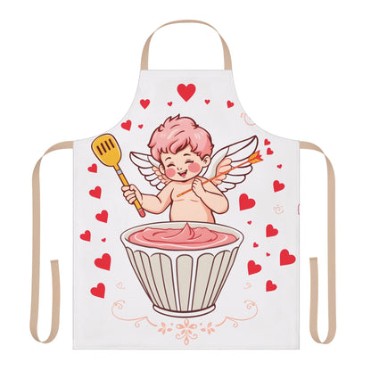 Cute Cupid's Kitchen Baking Apron - 5-Color Straps for Valentine's Day