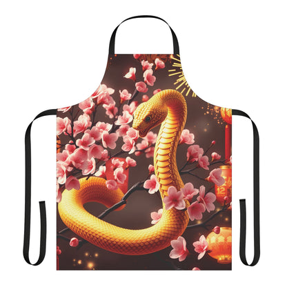 Golden Prosperity Snake Apron - Celebrate Chinese New Year in Style