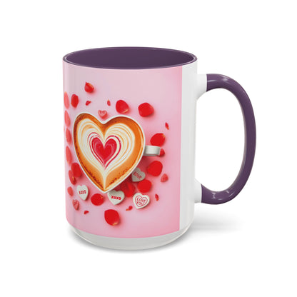 Romantic Accent Coffee Mug - Perfect Gift for Valentine's Day - 8 Color Options