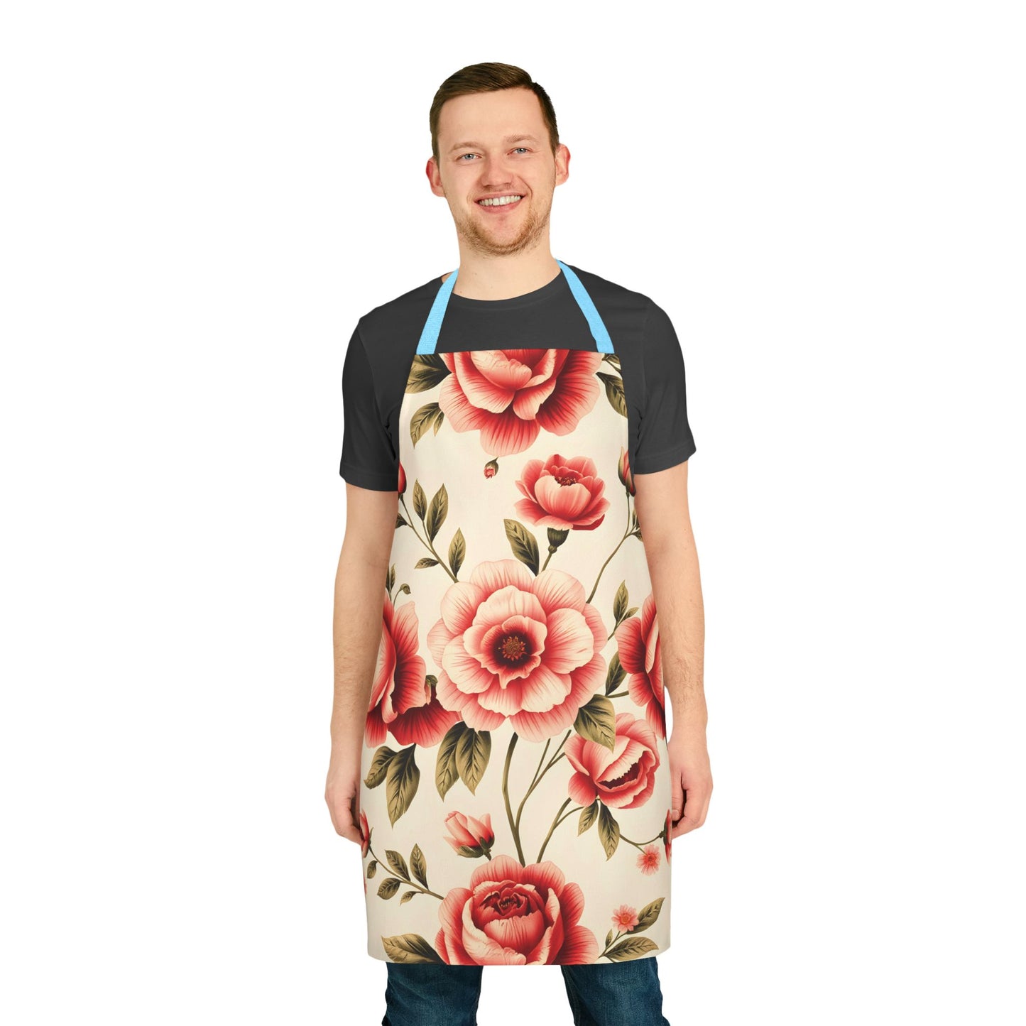 Classic Floral Elegance Apron - Stunning Vintage-Inspired Design