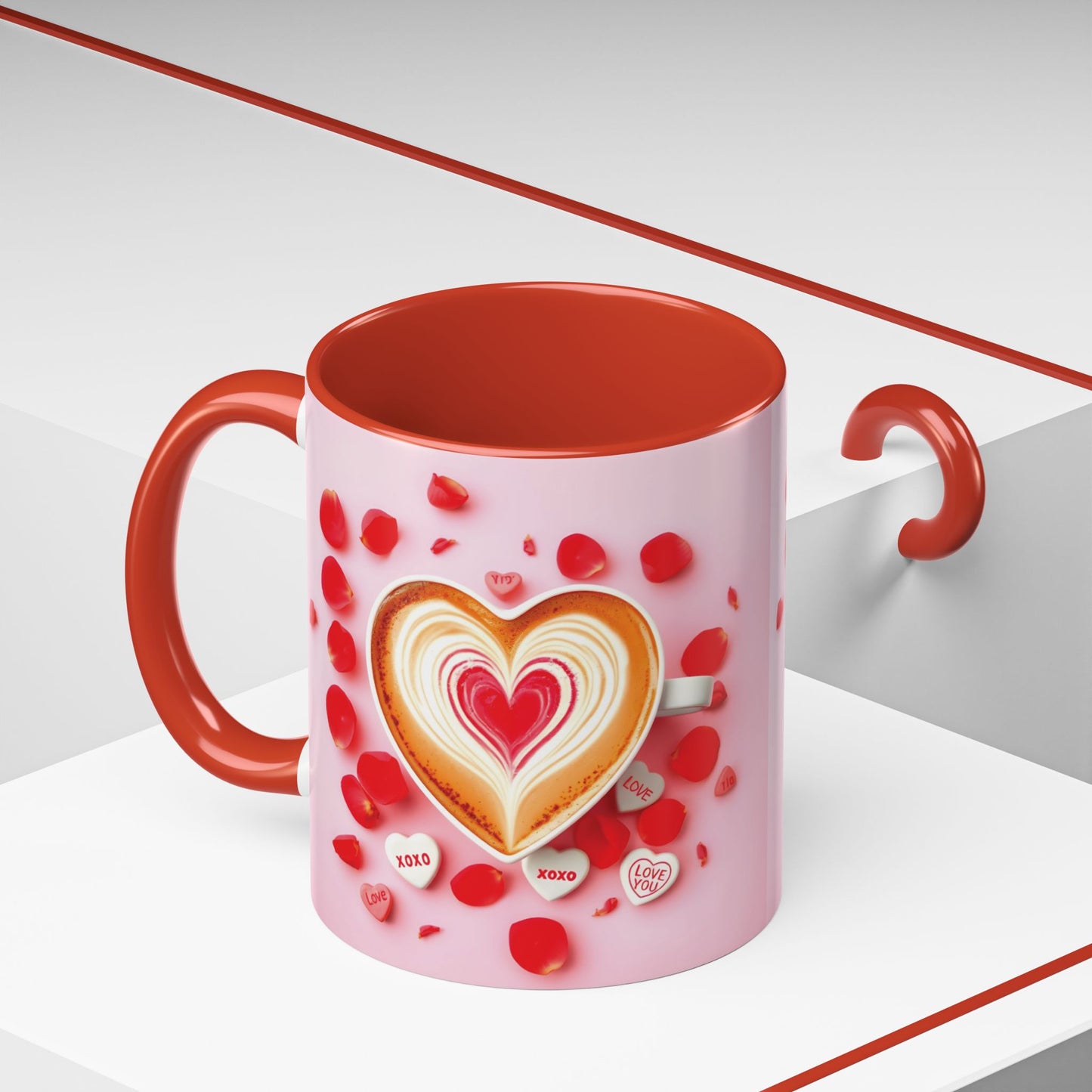 Romantic Accent Coffee Mug - Perfect Gift for Valentine's Day - 8 Color Options