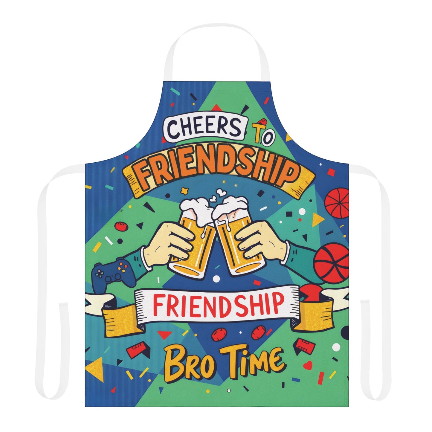 Cheers to Friendship Apron - Perfect for Bro Time Cooking & Grilling - Palentine’s Day Apron