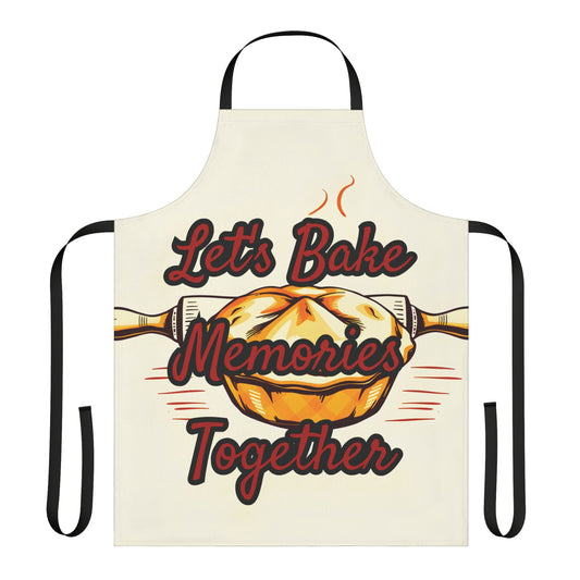 Let's Bake Memories Together Apron - 5-Color Straps for Baking Enthusiasts – 604 DPI Ultra-Detail Vintage Print