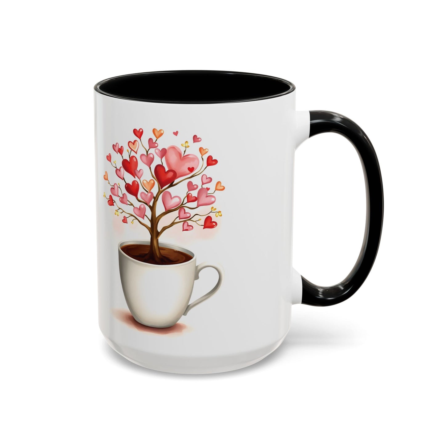 Heart Tree Ceramic Coffee Mug - Romantic Gift for Valentine’s Day & Love Celebrations in 8 Vibrant Colors