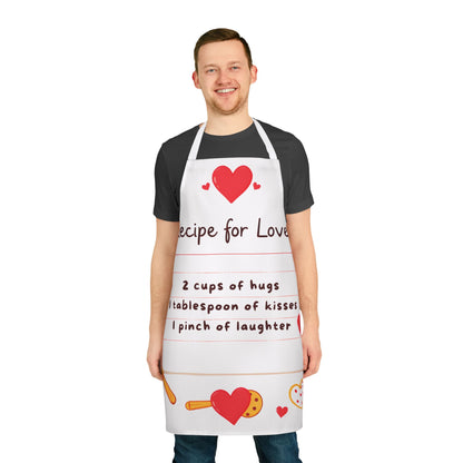 Recipe for Love Apron with 5-Color Straps - Cute Cooking Gift for Couples – Celebrate Valentine’s Day in Style