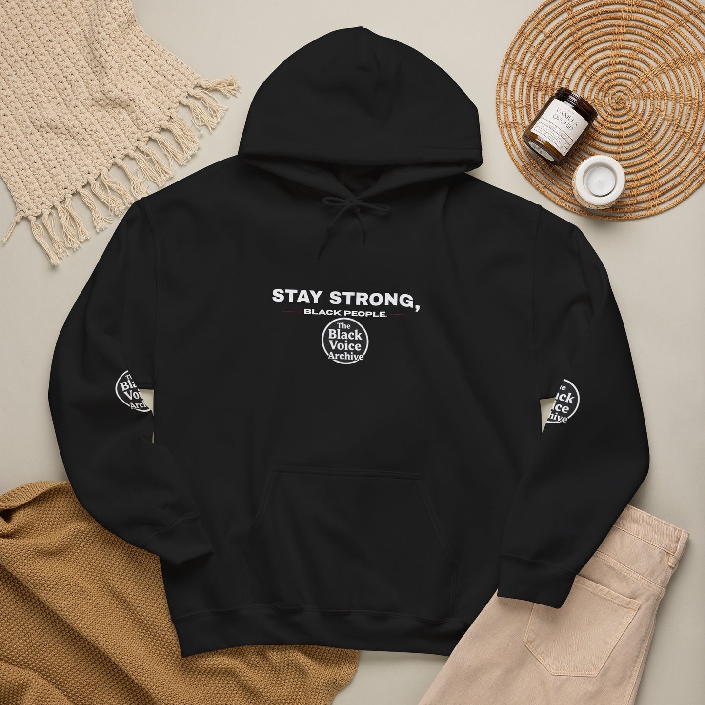 Personalizable Stay Strong Black People The Black Voice Archive Hoodie – Inspirational Black Voice Support Sweatshirt