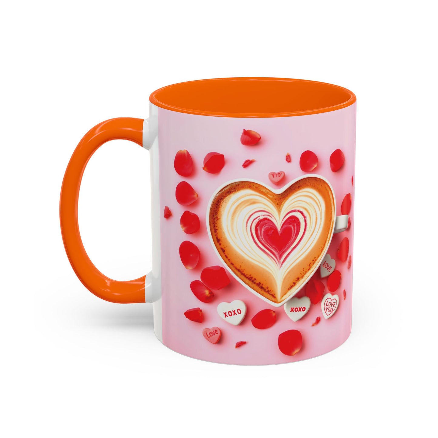 Romantic Accent Coffee Mug - Perfect Gift for Valentine's Day - 8 Color Options