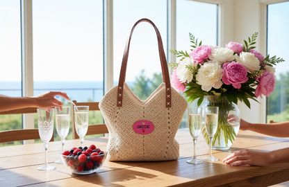 The "Bride Crew" Signature Straw Tote – Luxury Bachelorette & Bridal Shower Gift (Free Shipping)