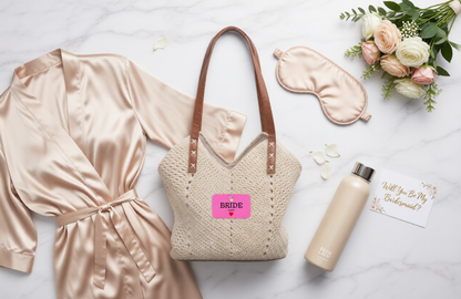 The "Bride Crew" Signature Straw Tote – Luxury Bachelorette & Bridal Shower Gift (Free Shipping)
