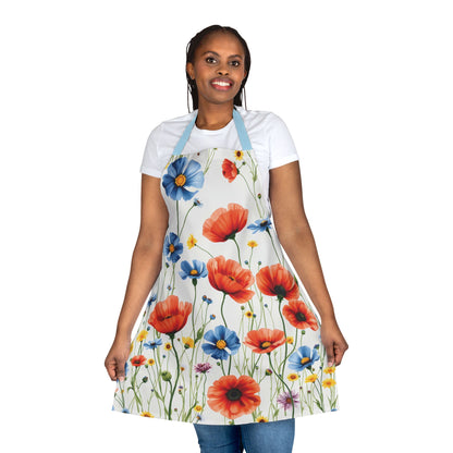 Vibrant Wildflower Meadow Apron with Choice of 5 Straps