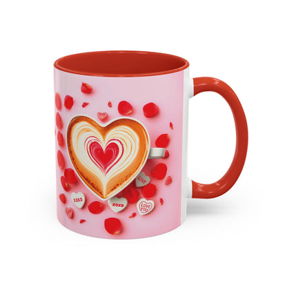 Romantic Accent Coffee Mug - Perfect Gift for Valentine's Day - 8 Color Options