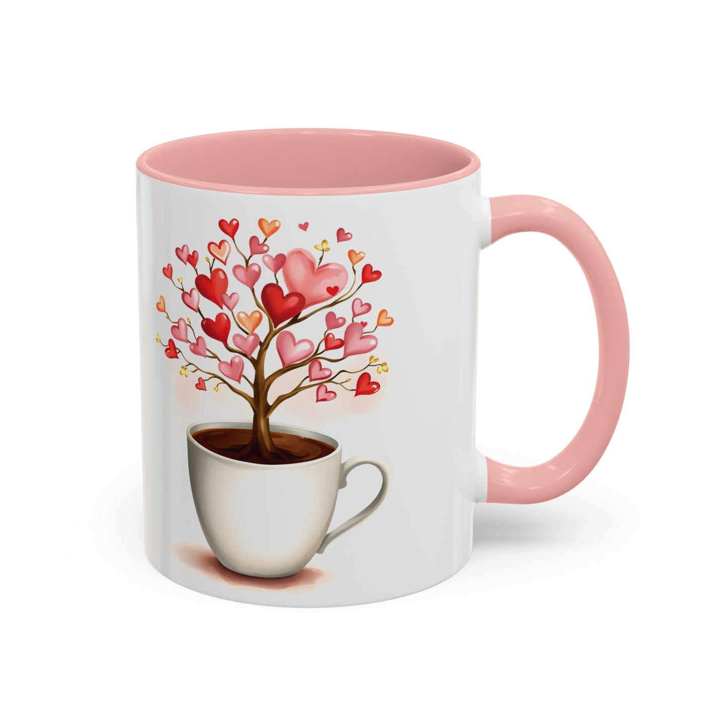 Heart Tree Ceramic Coffee Mug - Romantic Gift for Valentine’s Day & Love Celebrations in 8 Vibrant Colors