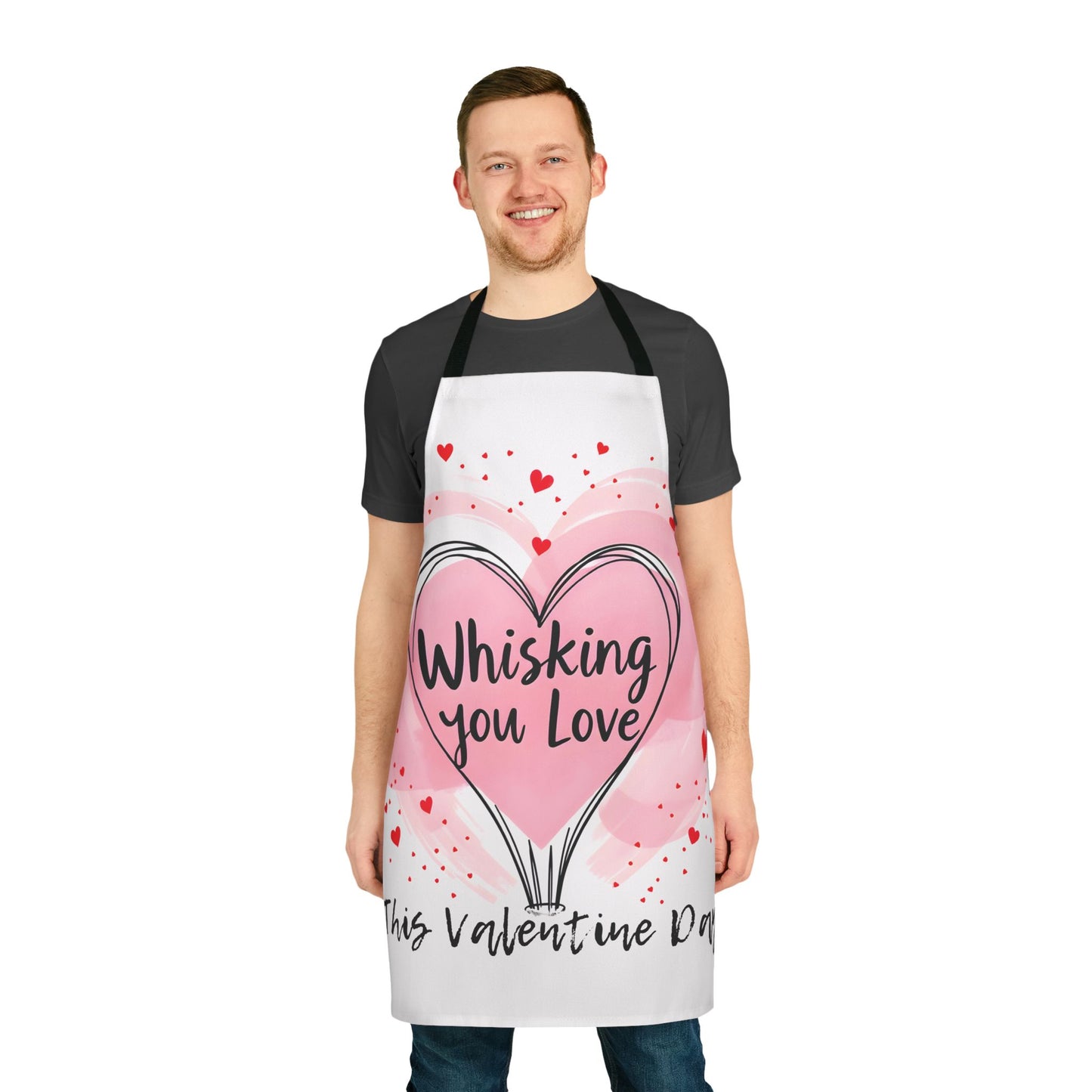 Valentine's Day Apron - Whisking You Love with 5-Color Strap Choices