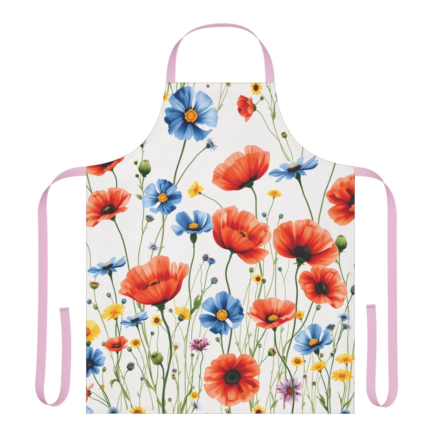 Vibrant Wildflower Meadow Apron with Choice of 5 Straps