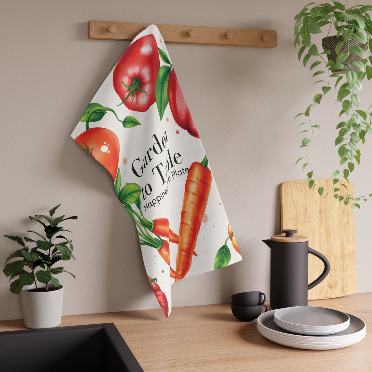 Garden to Table Tea Towels - Fresh Produce Kitchen Decor