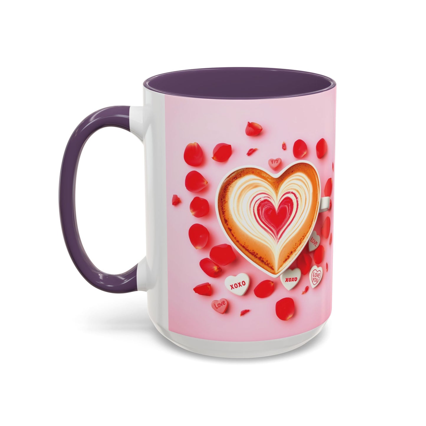 Romantic Accent Coffee Mug - Perfect Gift for Valentine's Day - 8 Color Options