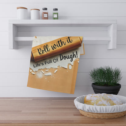 Roll with It Tea Towel | Rustic Rolling Pin Design