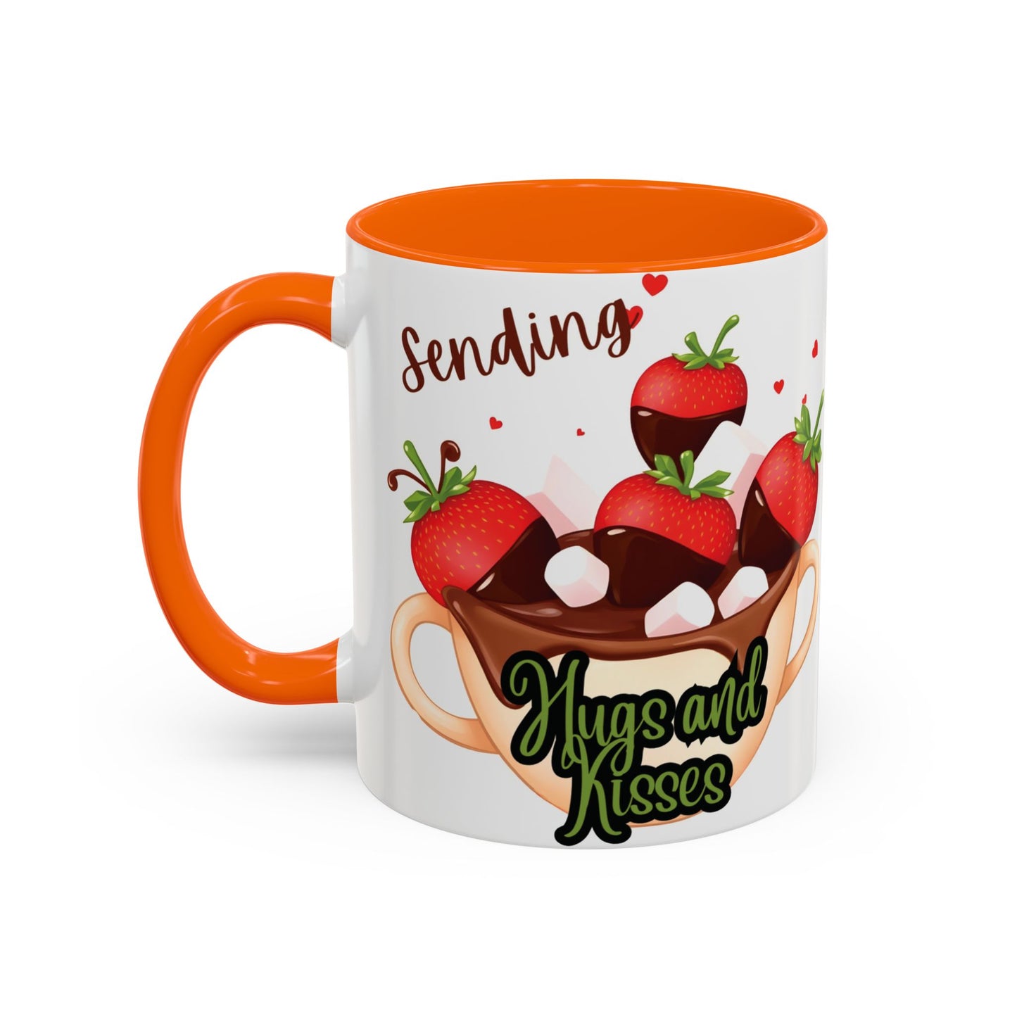 Sending Hugs and Kisses Coffee Mug - Cute Valentine’s Day Gift for Coffee Lovers - 8 Color Options