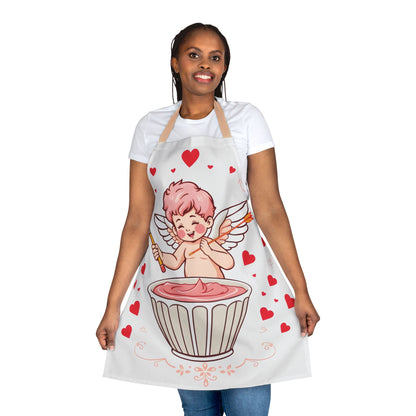 Cute Cupid's Kitchen Baking Apron - 5-Color Straps for Valentine's Day