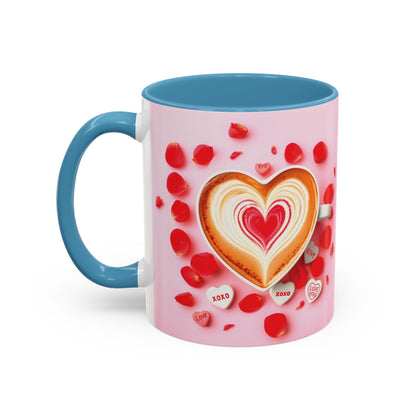 Romantic Accent Coffee Mug - Perfect Gift for Valentine's Day - 8 Color Options