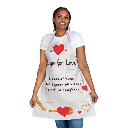 Recipe for Love Apron with 5-Color Straps - Cute Cooking Gift for Couples – Celebrate Valentine’s Day in Style