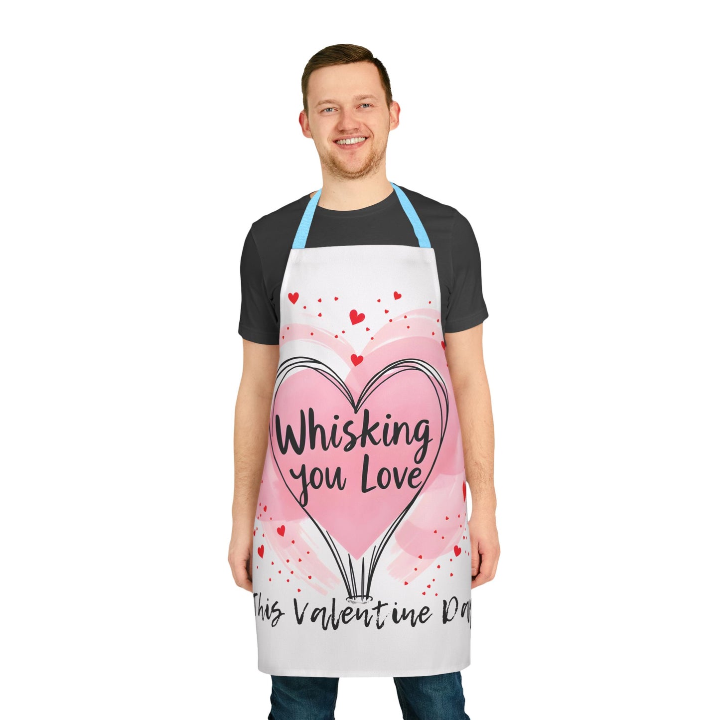 Valentine's Day Apron - Whisking You Love with 5-Color Strap Choices