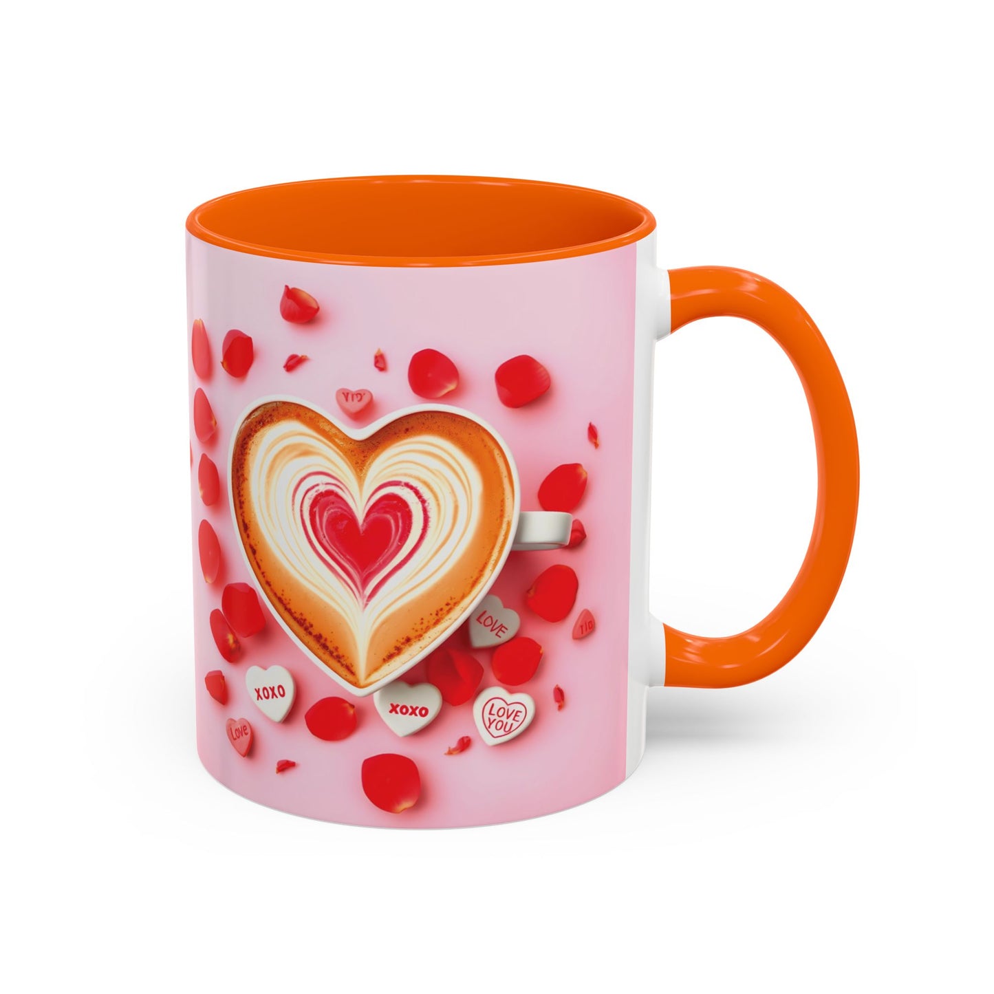 Romantic Accent Coffee Mug - Perfect Gift for Valentine's Day - 8 Color Options