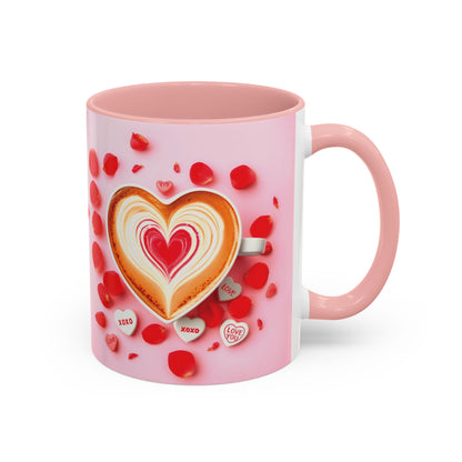 Romantic Accent Coffee Mug - Perfect Gift for Valentine's Day - 8 Color Options