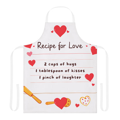 Recipe for Love Apron with 5-Color Straps - Cute Cooking Gift for Couples – Celebrate Valentine’s Day in Style