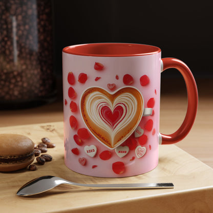 Romantic Accent Coffee Mug - Perfect Gift for Valentine's Day - 8 Color Options