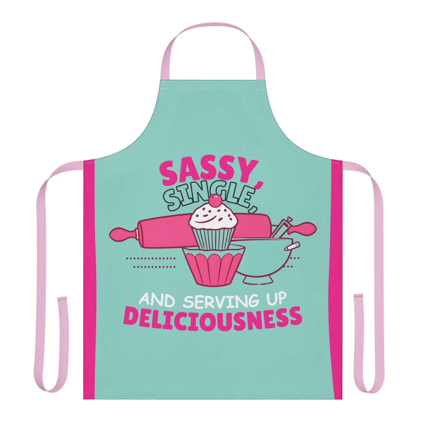 Sassy Single and Serving Up Deliciousness Apron – Fun Colorful Kitchen Gift for Confident Cooks