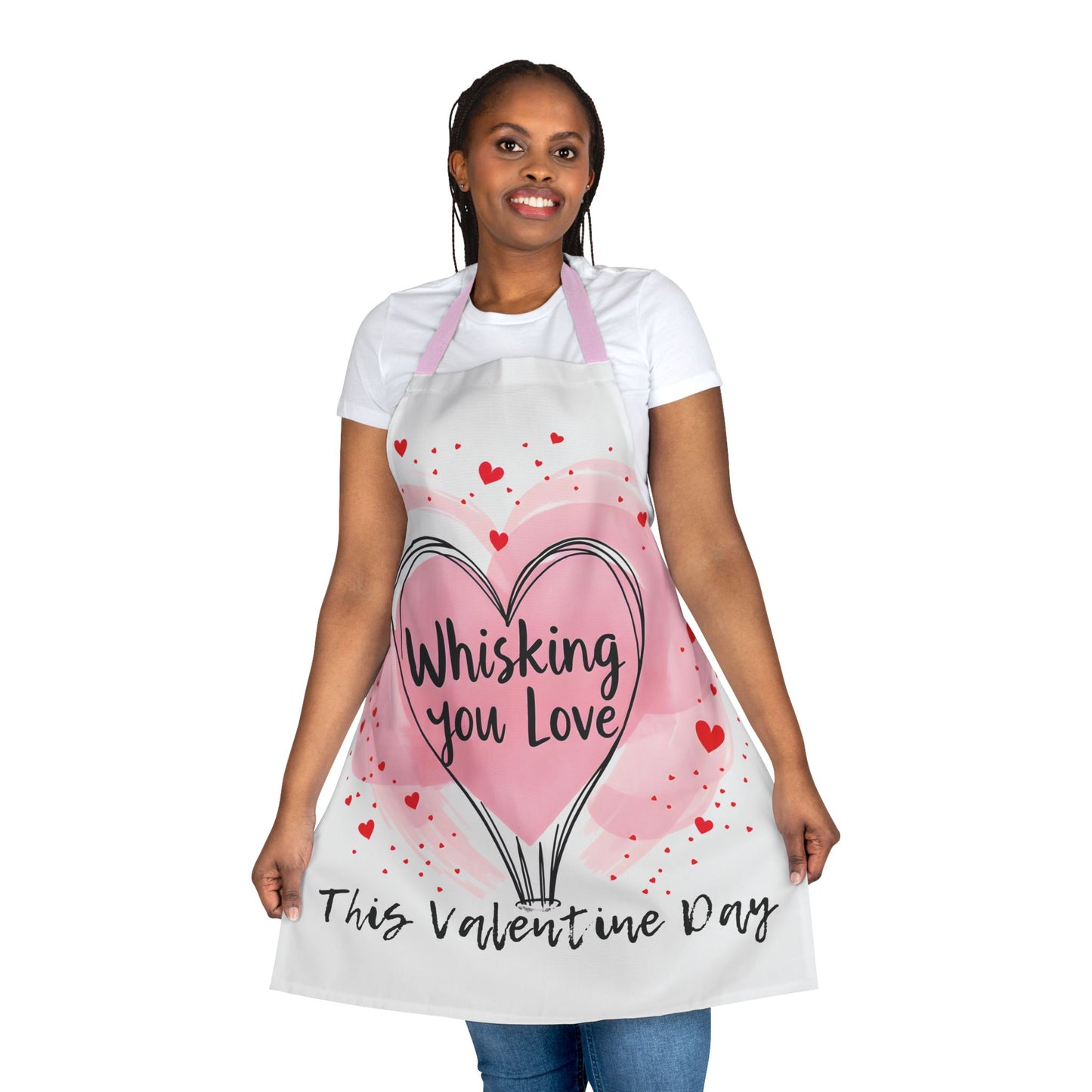 Valentine's Day Apron - Whisking You Love with 5-Color Strap Choices