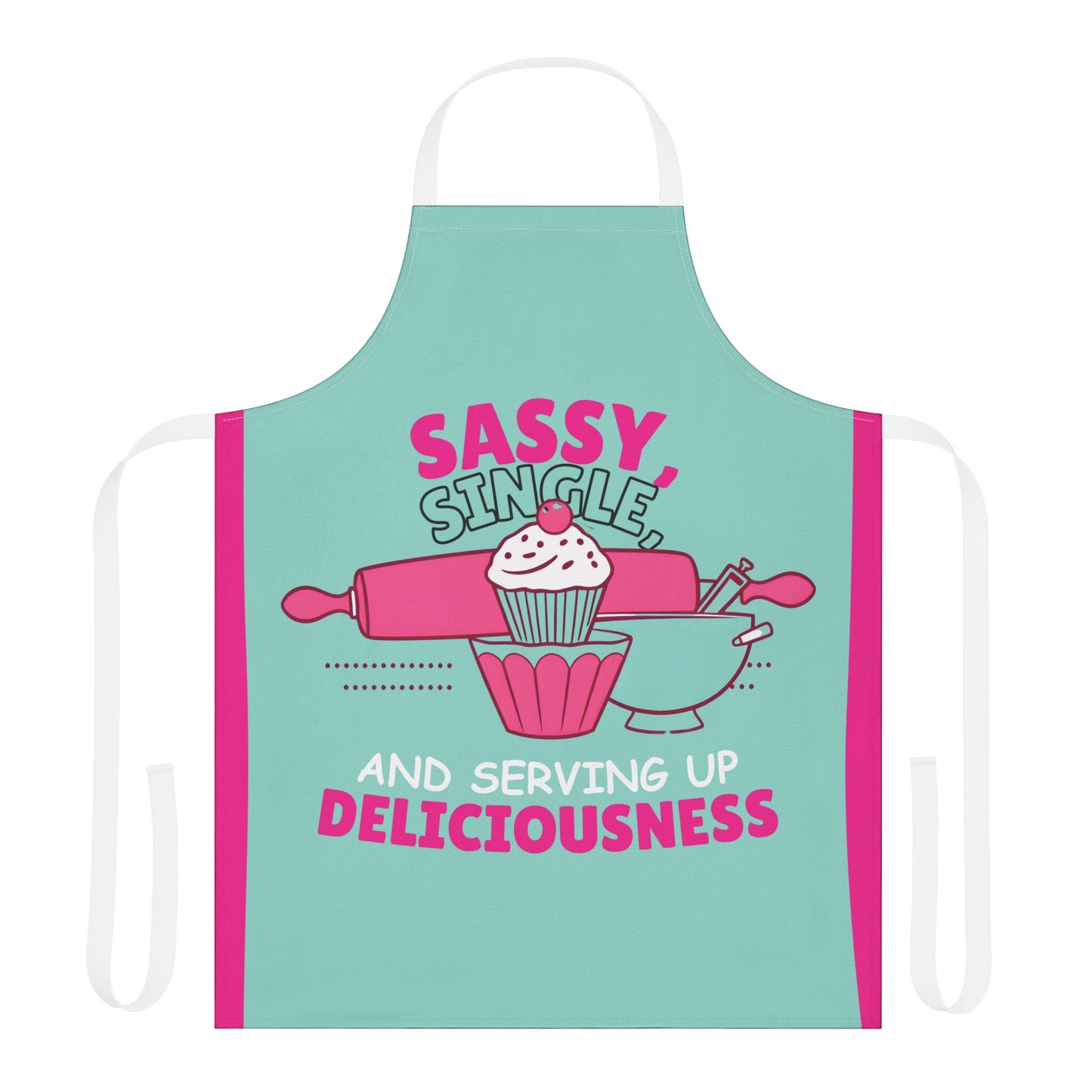 Sassy Single and Serving Up Deliciousness Apron – Fun Colorful Kitchen Gift for Confident Cooks