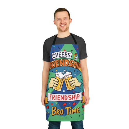 Cheers to Friendship Apron - Perfect for Bro Time Cooking & Grilling - Palentine’s Day Apron