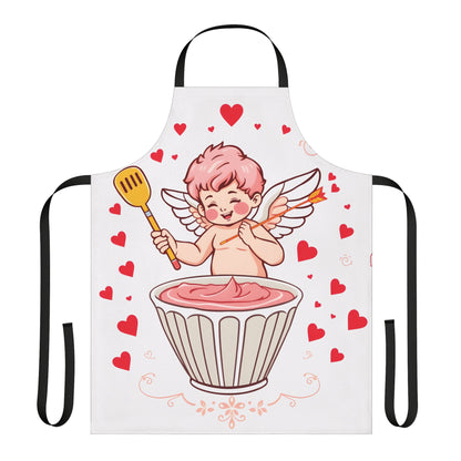 Cute Cupid's Kitchen Baking Apron - 5-Color Straps for Valentine's Day