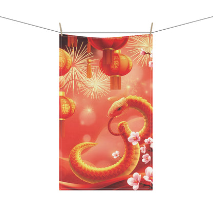 Celebrate the Chinese New Year with Elegance - Premium Tea Towel Snake Design