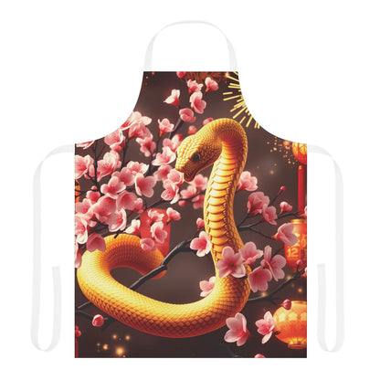 Golden Prosperity Snake Apron - Celebrate Chinese New Year in Style